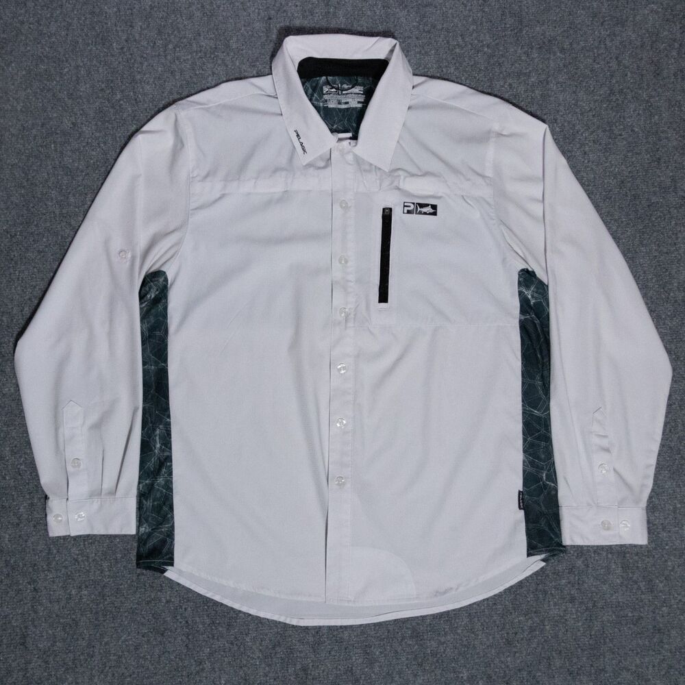 Pelagic Eclipse Guide Shirt High Performance Offshore Gear White Large Fishing